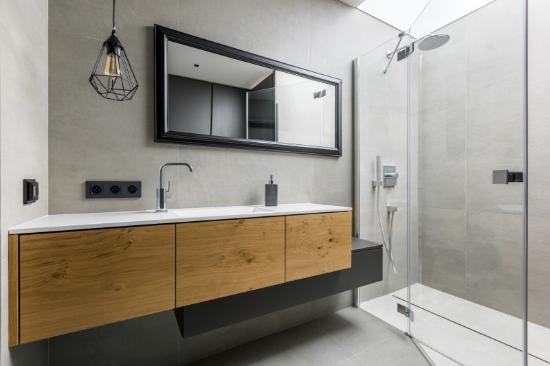 Floating Vanity with Shower View